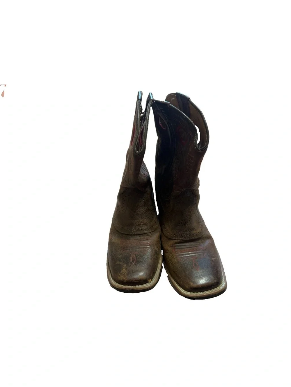 Ariat Roughstock Brown Leather Cowboy Boot Shoes Kid Youth US 2